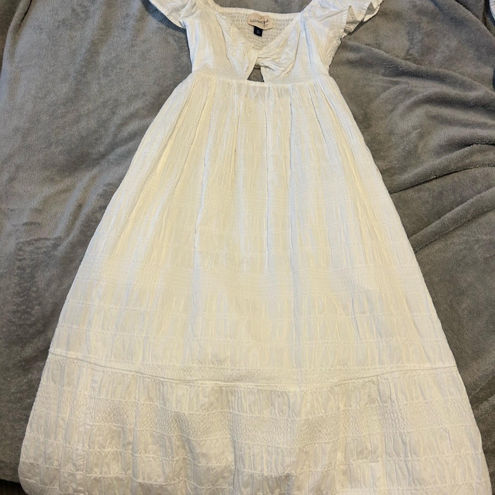 Universal Thread Cream Smocked Blouse - image 1